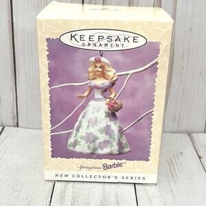 Hallmark Keepsake Ornament 1995 Springtime Barbie Flower Dress Blonde 1st #1 NIB